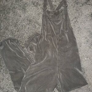 Aerie Olive Adjustable Overalls